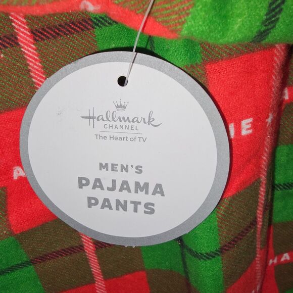 Hallmark Channel Men’s Christmas Pajama Pants XXL NWT Red Green Plaid Flannel - Picture 6 of 7